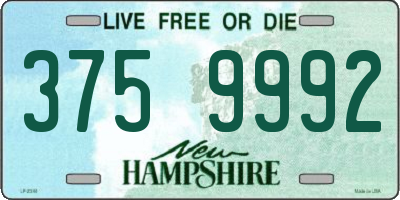 NH license plate 3759992