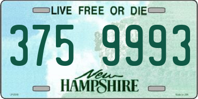 NH license plate 3759993