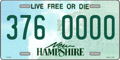 NH license plate 3760000