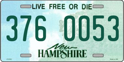 NH license plate 3760053