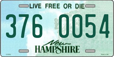 NH license plate 3760054