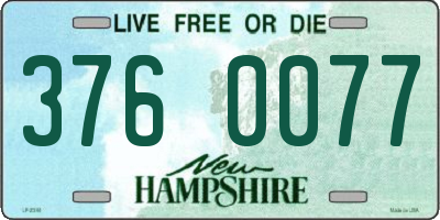 NH license plate 3760077