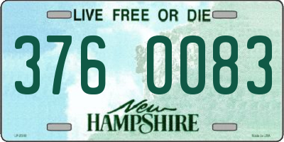 NH license plate 3760083