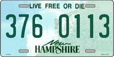 NH license plate 3760113