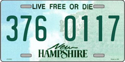 NH license plate 3760117