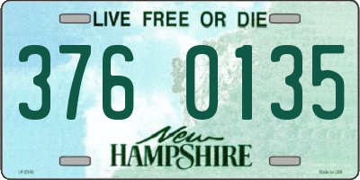 NH license plate 3760135