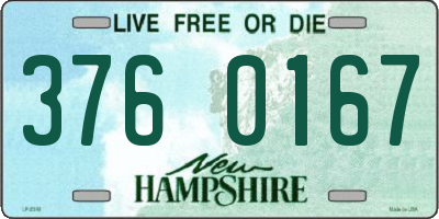 NH license plate 3760167