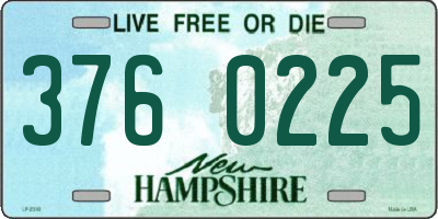 NH license plate 3760225