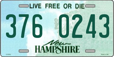 NH license plate 3760243