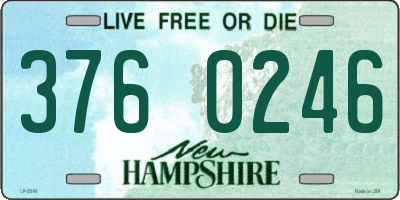 NH license plate 3760246