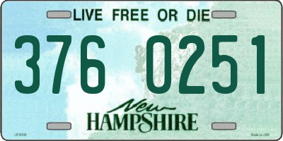 NH license plate 3760251