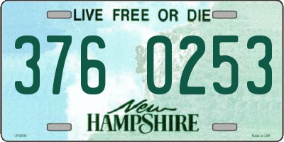 NH license plate 3760253