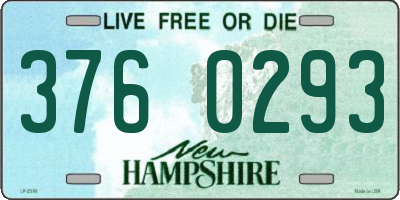 NH license plate 3760293