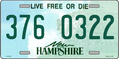NH license plate 3760322