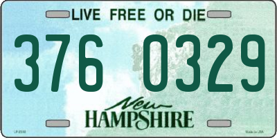 NH license plate 3760329