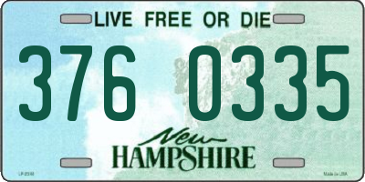 NH license plate 3760335
