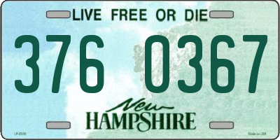NH license plate 3760367