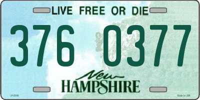 NH license plate 3760377