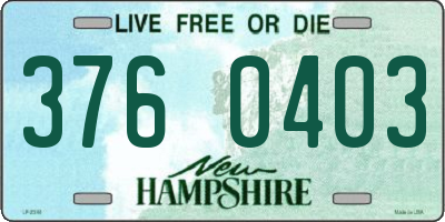 NH license plate 3760403