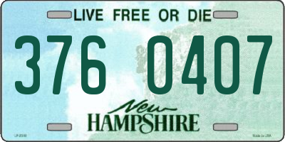 NH license plate 3760407