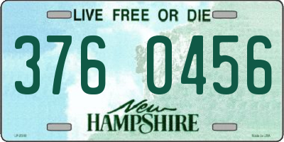 NH license plate 3760456