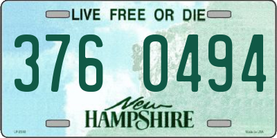 NH license plate 3760494