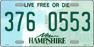 NH license plate 3760553