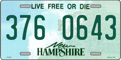 NH license plate 3760643