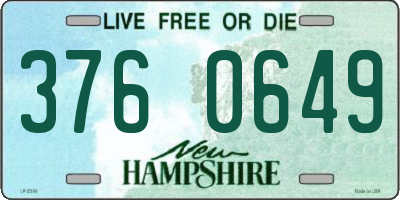 NH license plate 3760649