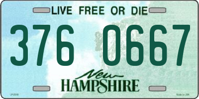 NH license plate 3760667