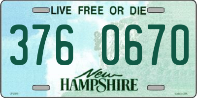 NH license plate 3760670