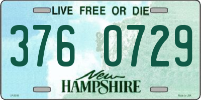 NH license plate 3760729
