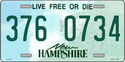 NH license plate 3760734