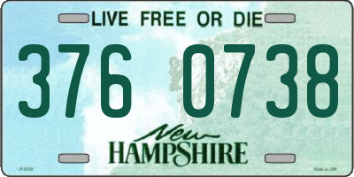 NH license plate 3760738