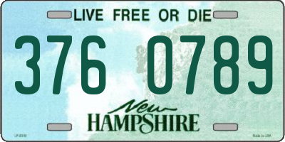 NH license plate 3760789