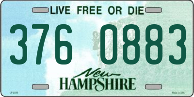 NH license plate 3760883