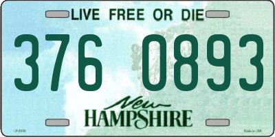 NH license plate 3760893