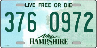 NH license plate 3760972