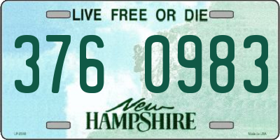 NH license plate 3760983