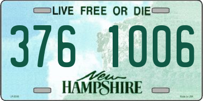 NH license plate 3761006