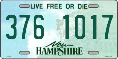 NH license plate 3761017