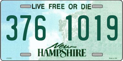 NH license plate 3761019