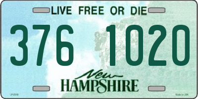 NH license plate 3761020