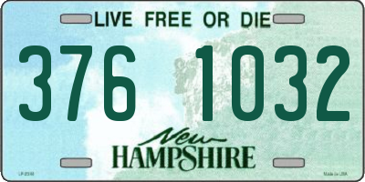NH license plate 3761032