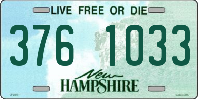 NH license plate 3761033