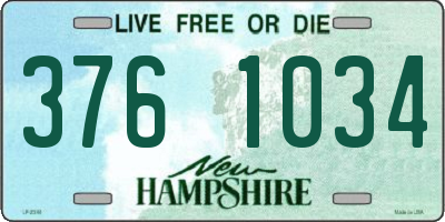 NH license plate 3761034