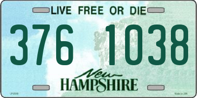 NH license plate 3761038