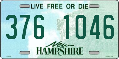 NH license plate 3761046