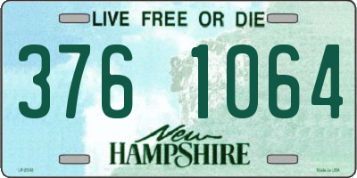 NH license plate 3761064