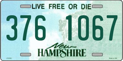 NH license plate 3761067